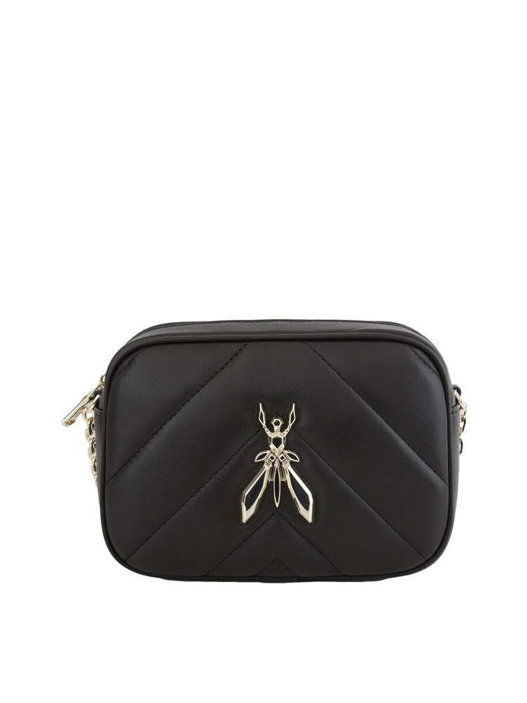 Tracollina Patrizia Pepe in pelle nera con catena oro