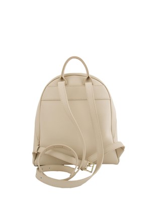 Zaino beige Patrizia Pepe in pelle martellata in DONNA