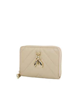 Portafoglio beige con zip Patrizia Pepe in DONNA
