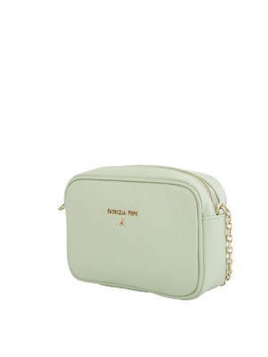 Borsa tracolla Patrizia Pepe in pelle martellata verde in DONNA