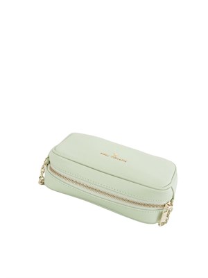 Borsa tracolla Patrizia Pepe in pelle martellata verde in DONNA