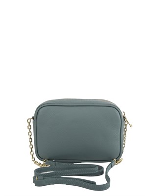 Borsa tracolla Patrizia Pepe in pelle martellata azzurra in DONNA