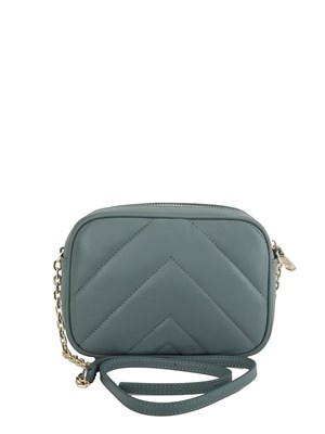 Tracollina Patrizia Pepe in pelle azzurra con catena oro in DONNA
