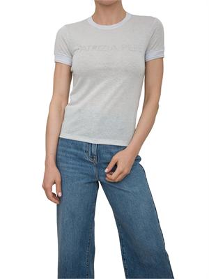 T-shirt Patrizia Pepe in maglia argento chiaro in DONNA
