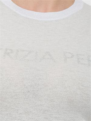 T-shirt Patrizia Pepe in maglia argento chiaro in DONNA