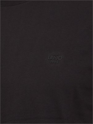 LIU JO T-shirt girocollo Liu-jo nero con logo in UOMO