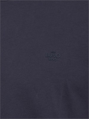 LIU JO T-shirt girocollo Liu-jo blu con logo in UOMO