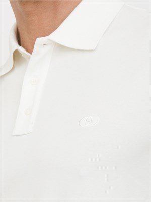 LIU JO Polo Liu-jo avorio in piquet con logo in UOMO