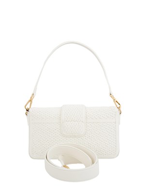 TWIN-SET Borsa a spalla avorio Twinset lavorazione intrecciata in DONNA