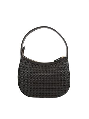 TWIN-SET Borsa hobo nera Twinset lavorazione intrecciata in DONNA