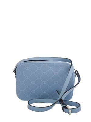 TWIN-SET Borsa a tracolla celeste Twinset con stampa logo all over tono su tono in DONNA