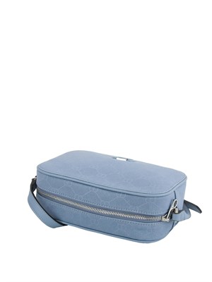 TWIN-SET Borsa a tracolla celeste Twinset con stampa logo all over tono su tono in DONNA