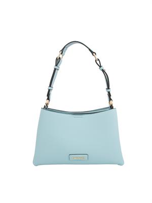 TWIN-SET Borsa a spalla celeste Twinset ecopelle martellata in DONNA