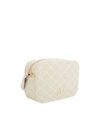 TWIN-SET Borsa a tracolla celeste Twinset con stampa logo all over tono su tono in DONNA
