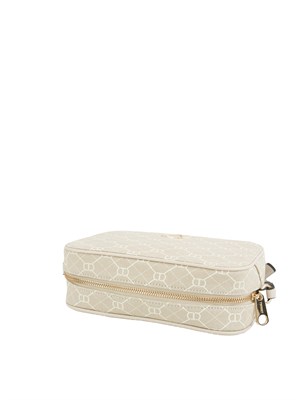 TWIN-SET Borsa a tracolla celeste Twinset con stampa logo all over tono su tono in DONNA
