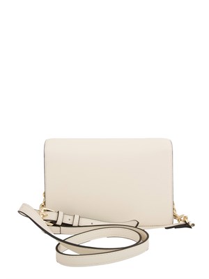 TWIN-SET Borsa avorio Twinset con patta e tracolla catena ed ecopelle in DONNA