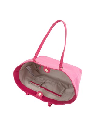 TWIN-SET Borsa a spalla Twinset in canvas fuxia e ricamo logo lettering in DONNA