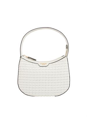 TWIN-SET Borsa hobo bianca Twinset lavorazione intrecciata in DONNA