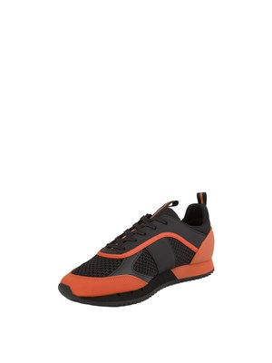 EA7 EMPORIO ARMANI Sneakers uomo nere e arancio Emporio Armani in UOMO