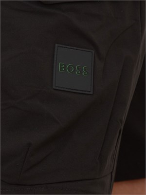 Bermuda cargo Boss in poliestere nero in UOMO