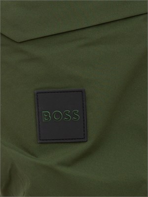 Bermuda cargo Boss in poliestere verde in UOMO