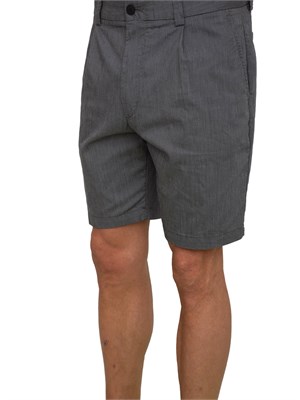 Bermuda Boss uomo in pregiato misto lino blu grigio in UOMO
