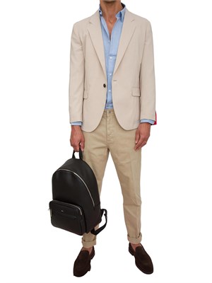 Camicia maniche lunghe Boss azzurro in misto lino cotone in UOMO