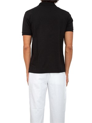 Polo Sun68 nera con logo ricamato in UOMO
