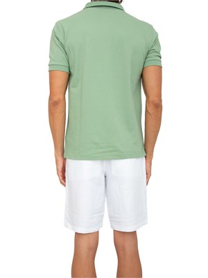 Polo Sun68 verde con logo ricamato in UOMO