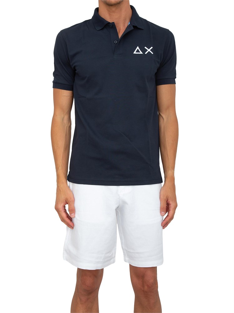 Polo Sun 68 blu navy con maxi logo