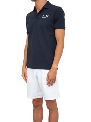Polo Sun 68 blu navy con maxi logo in UOMO