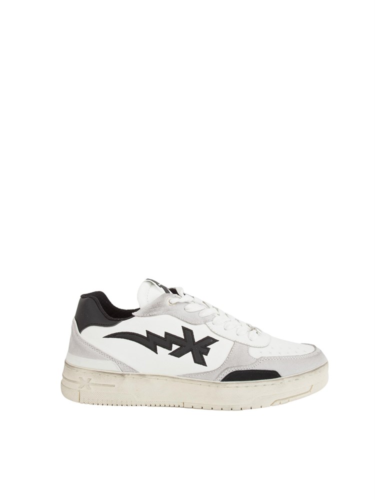 Sneaker uomo Richmond X in pelle bianca con inserti neri
