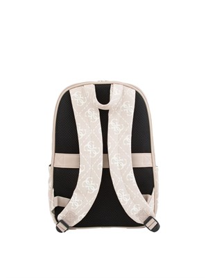 Zaino donna Guess Jeans in pelle sintetica cipria e logo 4G all over in DONNA