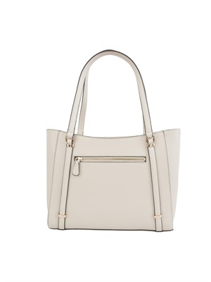 Borsa a spalla Guess Jeans in ecopelle tinta unita color panna in DONNA