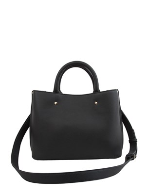Borsa a mano Guess Jeans in ecopelle nera effetto martellato in DONNA