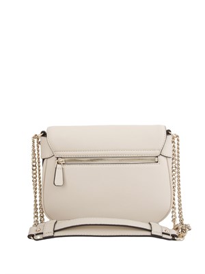 Borsa a spalla Guess Jeans in ecopelle color panna in tinta unita in DONNA
