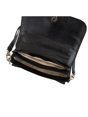 Borsa a tracolla Guess Jeans in similpelle grigia effetto coccodrillo in DONNA