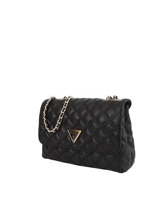Borsa a tracolla Guess Jeans in similpelle trapuntata nera in DONNA
