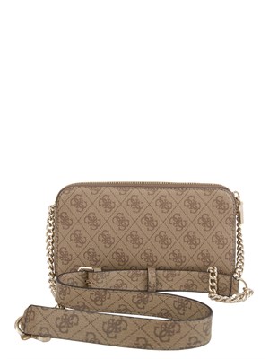 Tracolla donna Guess Jeans beige con stampa logo 4G all over in DONNA