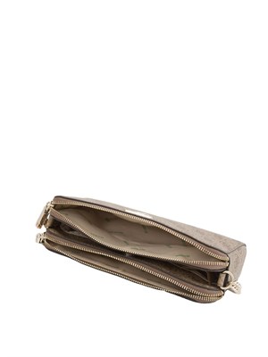 Tracolla donna Guess Jeans beige con stampa logo 4G all over in DONNA