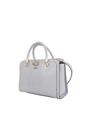 Borsa a mano Guess Jeans in similpelle grigio effetto coccodrillo in DONNA