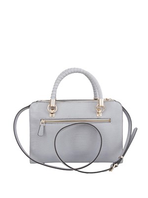 Borsa a mano Guess Jeans in similpelle grigio effetto coccodrillo in DONNA