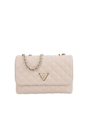 Borsa a tracolla Guess Jeans in similpelle trapuntata rosa cipria in DONNA