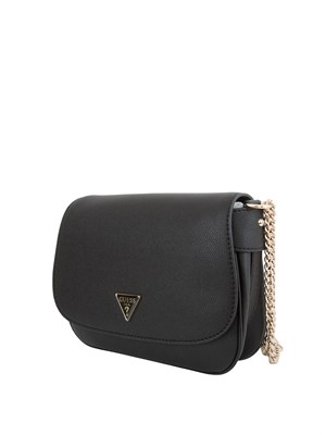 Borsa a spalla Guess Jeans in ecopelle nera in tinta unita in DONNA