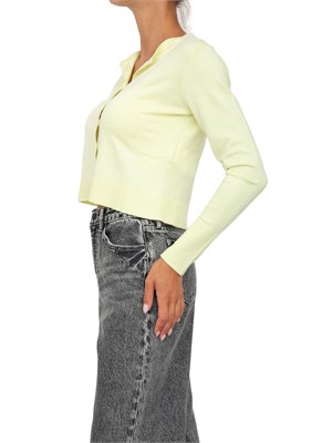 Cardigan giallo Emme Marella con bordi a costine in DONNA