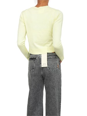 Cardigan giallo Emme Marella con bordi a costine in DONNA