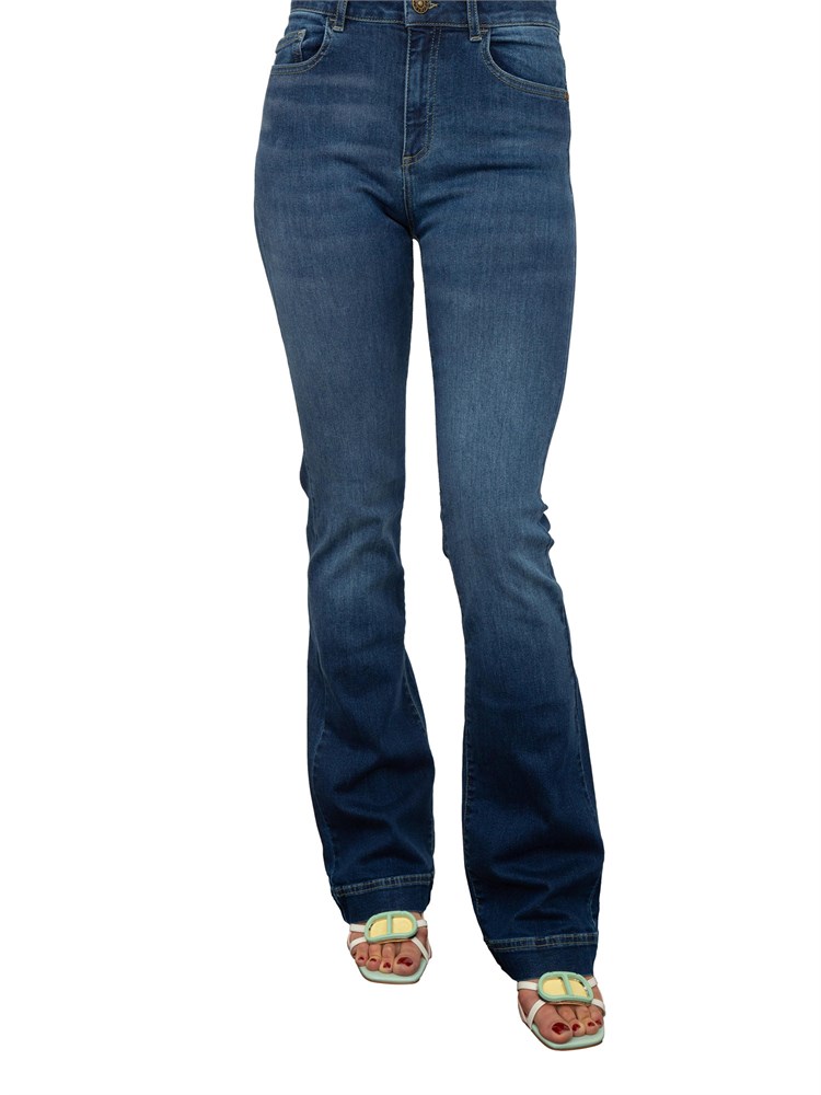 Jeans cinque tasche Nenette vita alta e gamba svasata