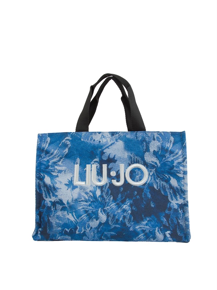 Shopping bag Liu Jo donna in denim con stampa floreale