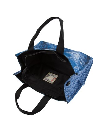 Shopping bag Liu Jo donna in denim con stampa floreale in DONNA