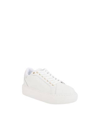 Sneakers bianche Liu Jo con logo rilievo tono su tono in DONNA